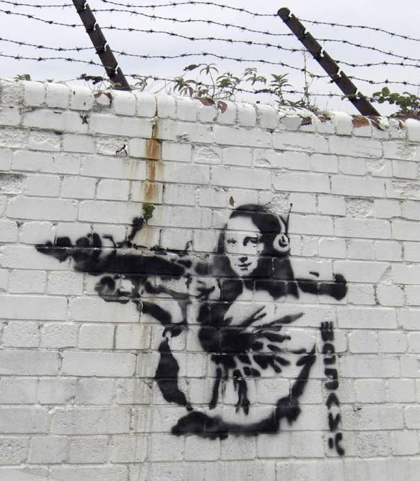 Banksy Мона Лиза с гранатометом