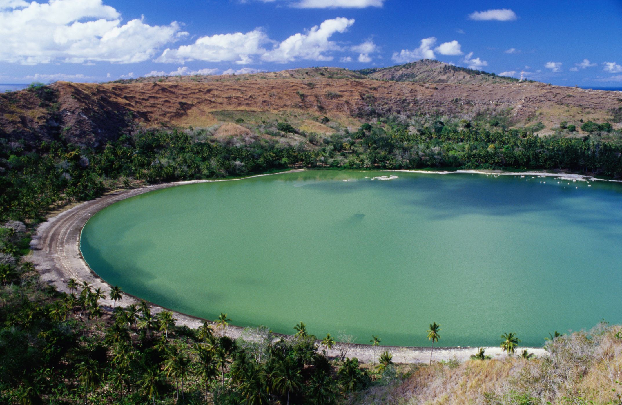 Crater lake of Dziani Dzaha.