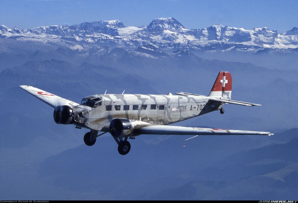 Así es el Junker JU 52, el avión de la II Guerra Mundial que se ha estrellado en Suiza
