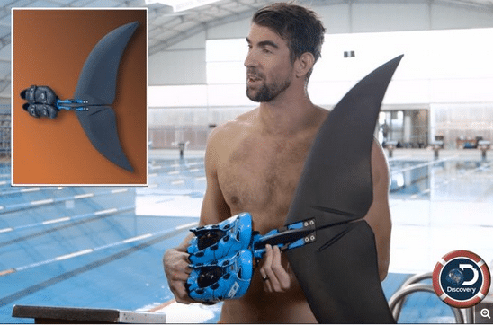 Así es la aleta con la que Michael Phelps quiere vencer al tiburón blanco