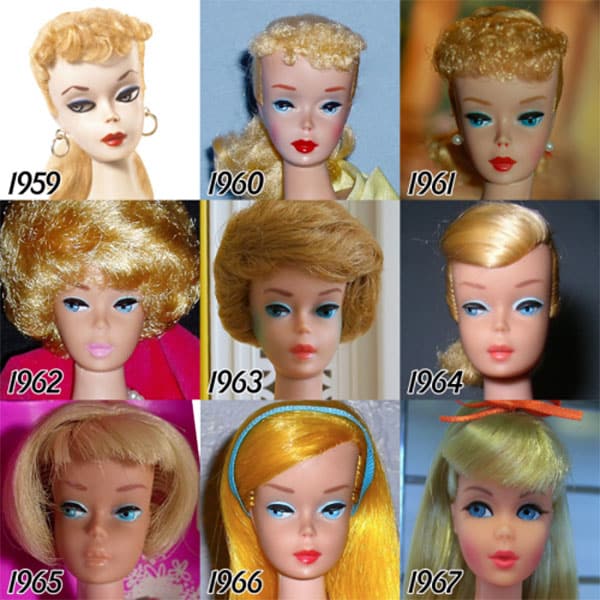 Así ha «evolucionado» la muñeca Barbie en los últimos 56 años