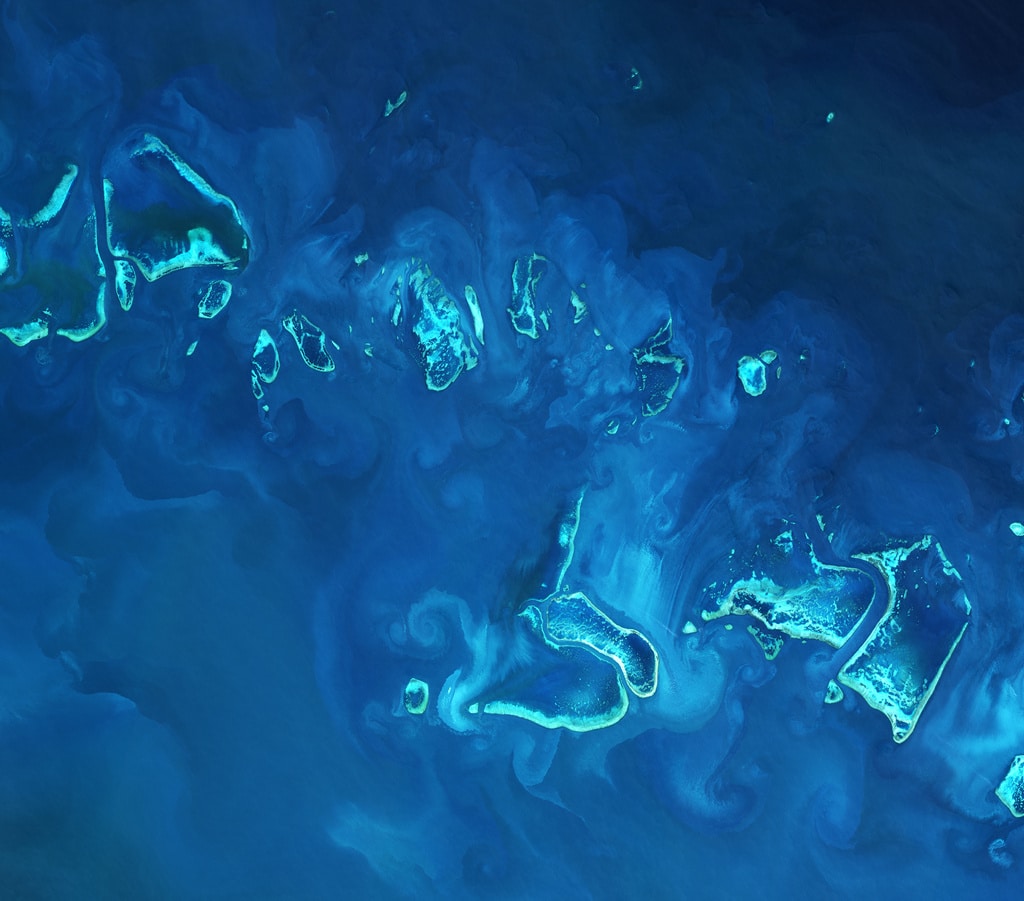Así se ve la Gran Barrera de Coral Australiana desde el espacio