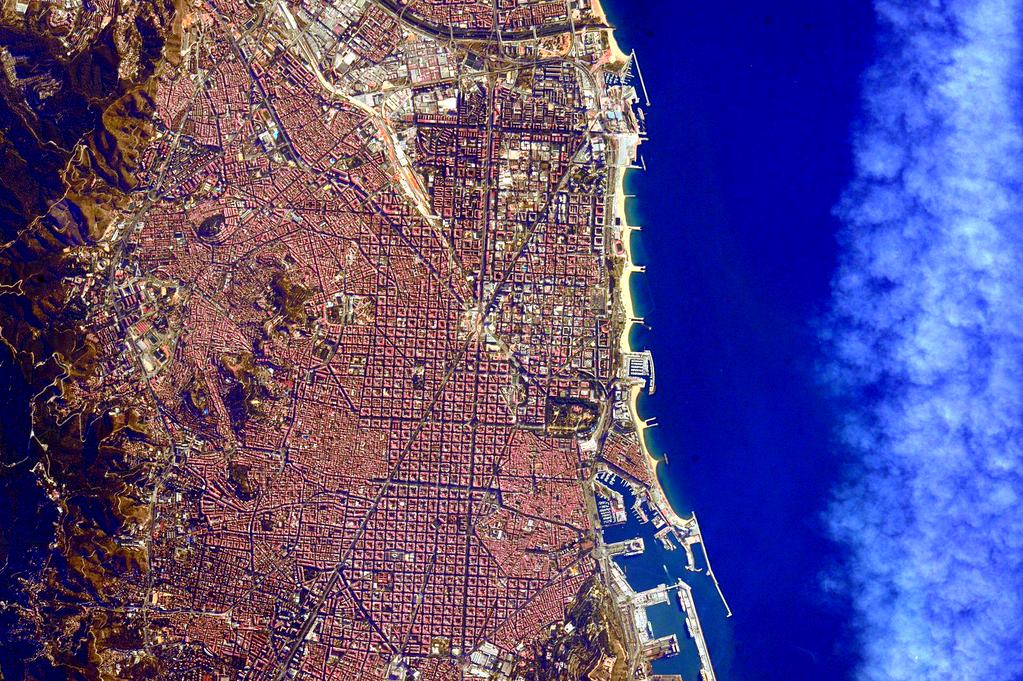 Barcelona vista desde el espacio