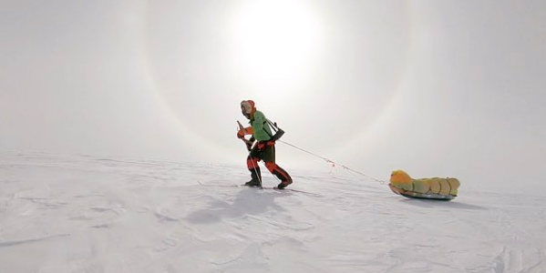 El primero en atravesar la Antártida en solitario