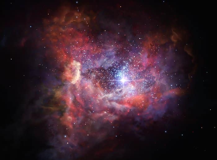 Detectan la galaxia más lejana y la muestra de oxígeno más temprana en el universo