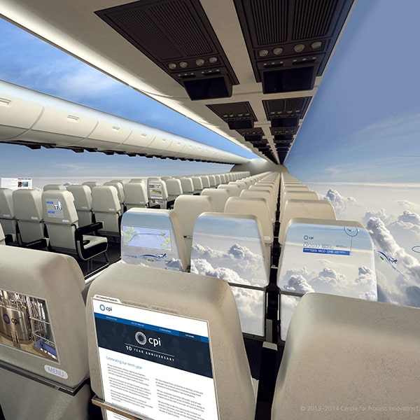 ¿Te imaginas cómo sería viajar en un avión transparente?