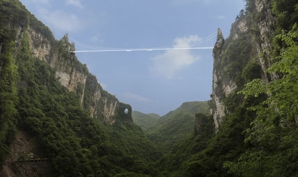 El puente de cristal más alto del mundo