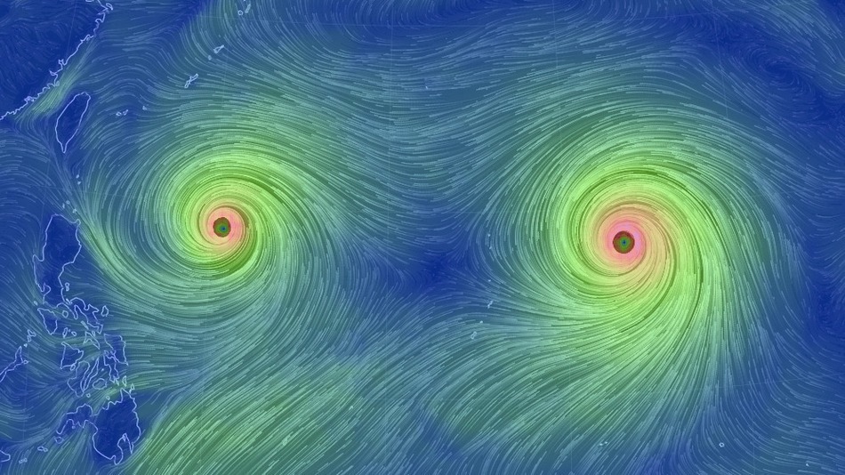 El tifón perfecto se parece a un cuadro de Van Gogh