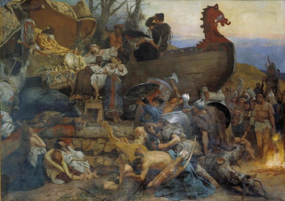 Encuentran los restos de un funeral vikingo