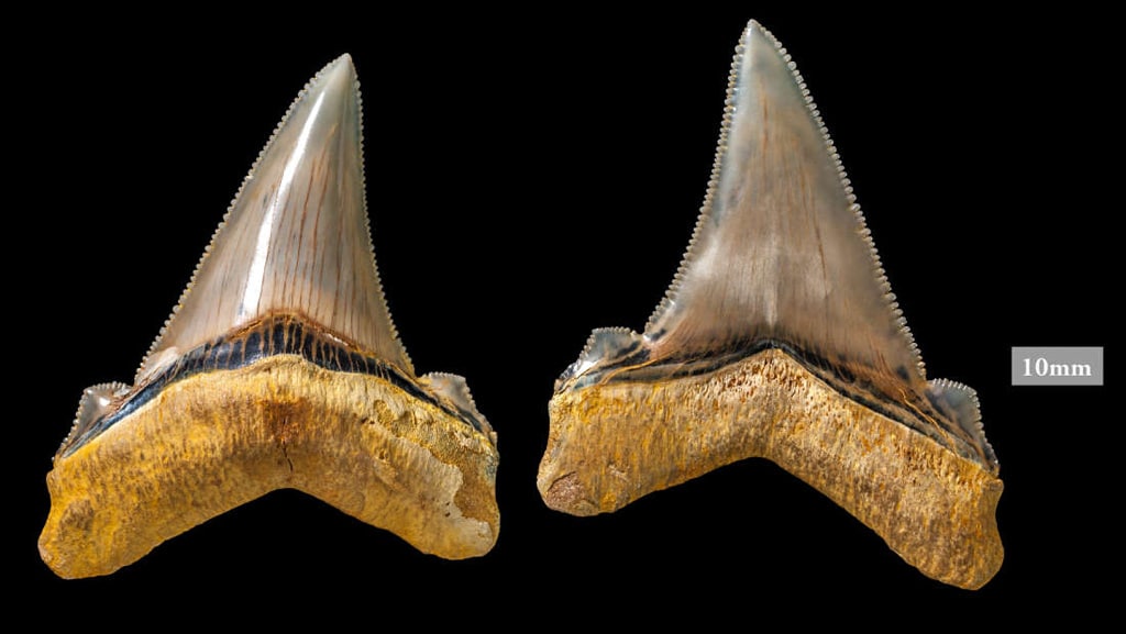 Estos dientes pertenecieron al «abuelo» del megalodón