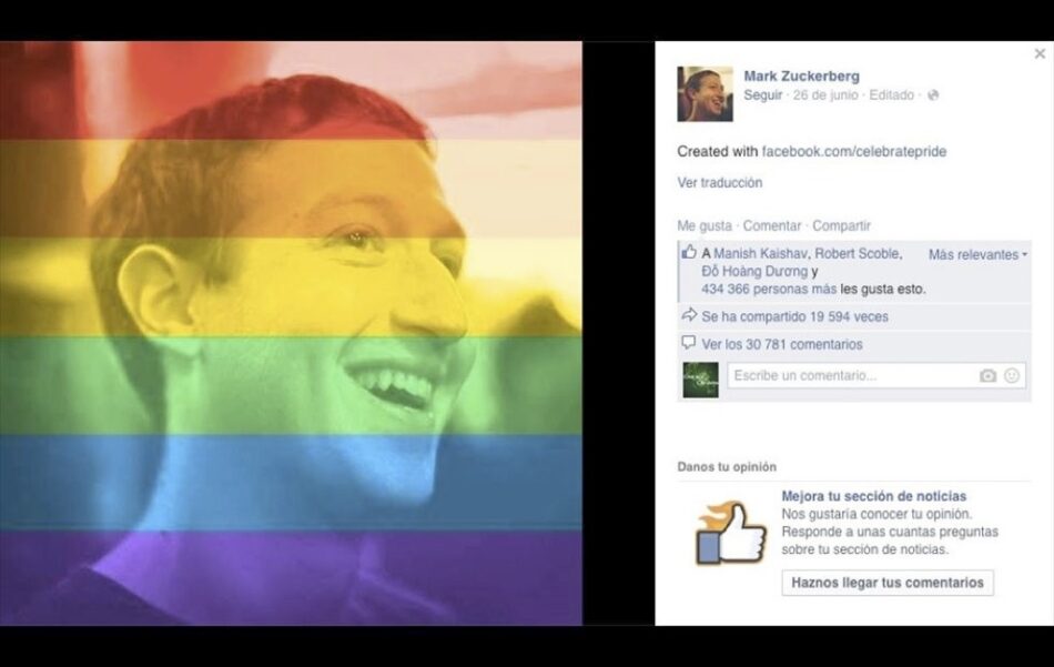 Los perfiles con la bandera gay no se usarán comercialmente