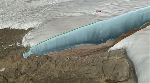 Descubren un cráter gigante escondido bajo el hielo de Groenlandia