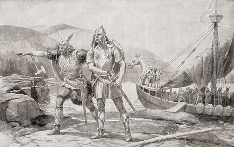 Los nobles vikingos eran enterrados con sus caballos