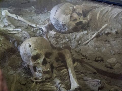 Encuentran en Pompeya los esqueletos de una familia