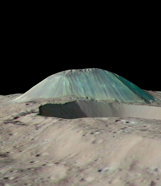 La sonda Dawn señala volcanes de hielo en Ceres