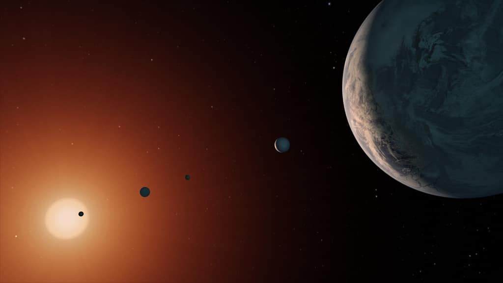 Los exoplanetas de TRAPPIST-1 son demasiado húmedos para tener vida