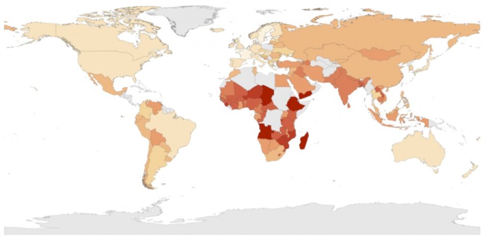 Mapa de la nutrición en el mundo