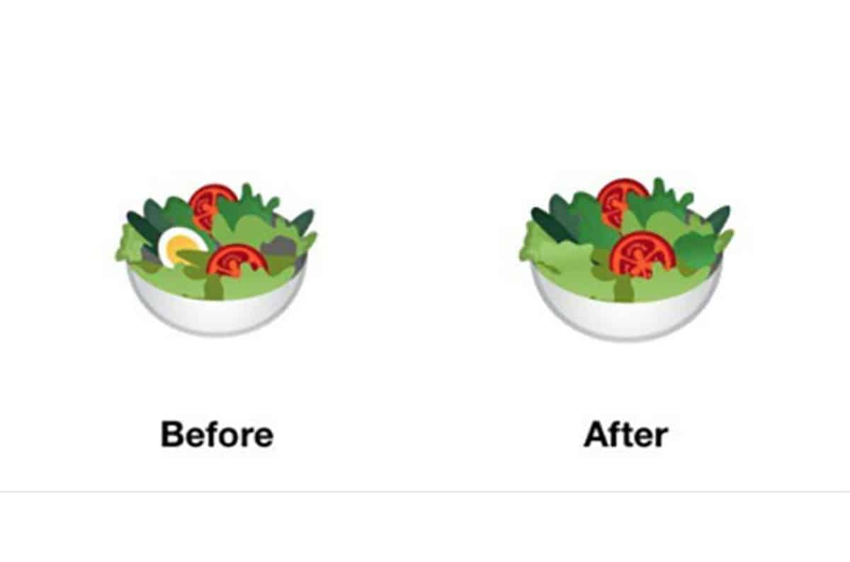 Nueva polémica Emoji: ¿Por qué la ensalada de Google dejará de tener huevo?