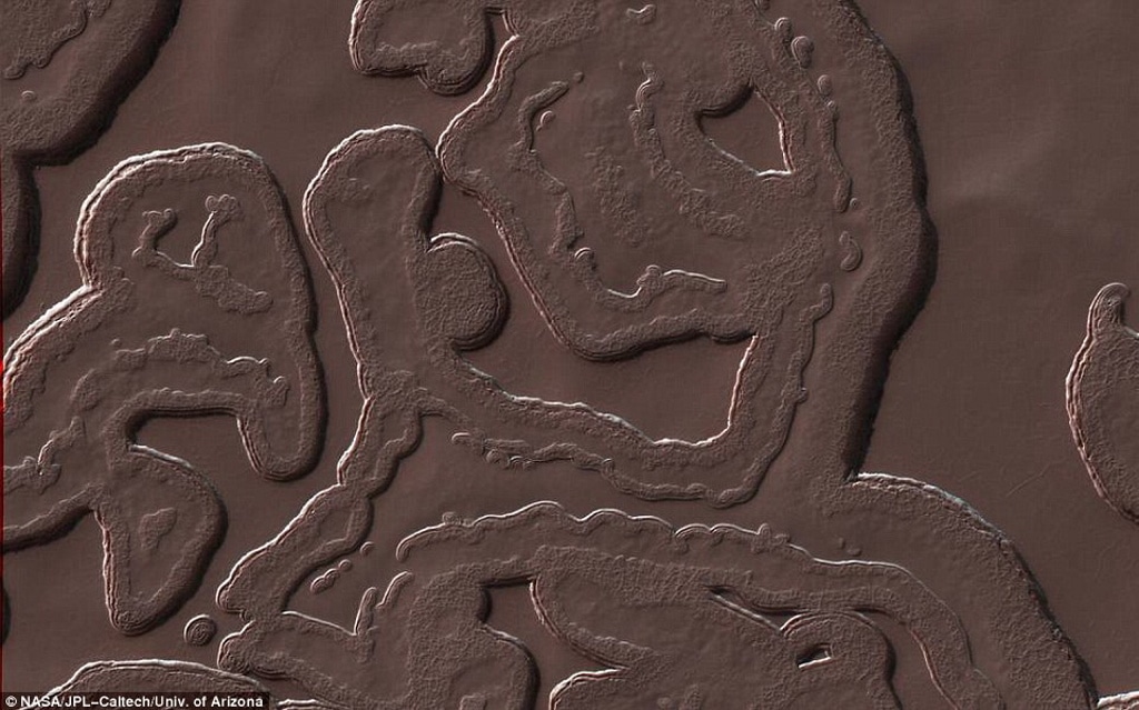 ¿Qué son estos gusanos que se ven en la superficie de Marte?