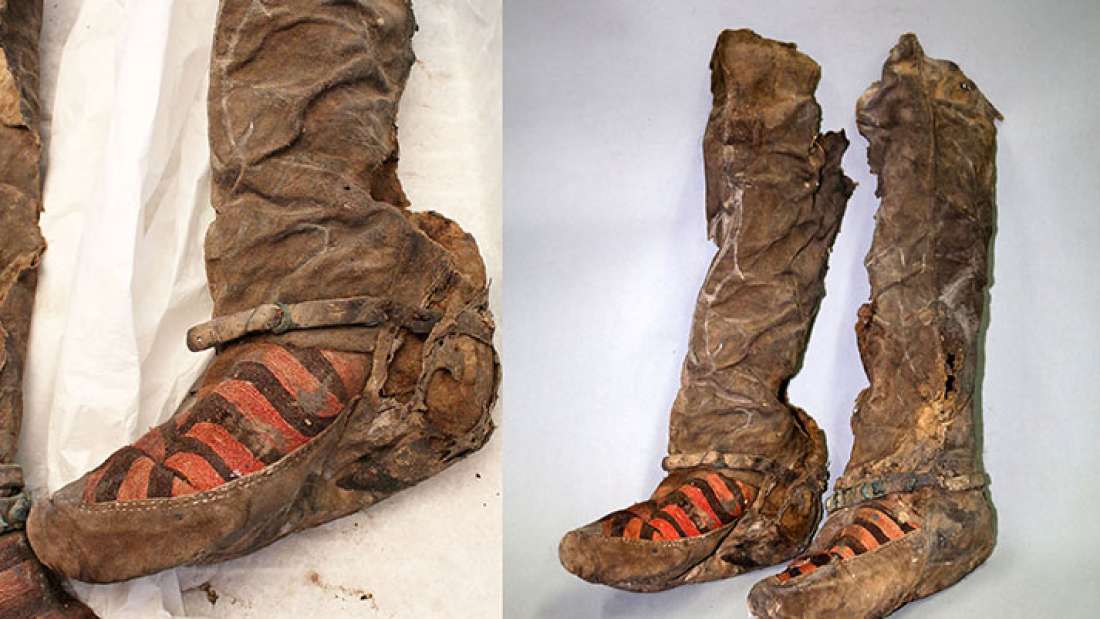 Restauran las ‘zapatillas’ de la momia con calzado futurista