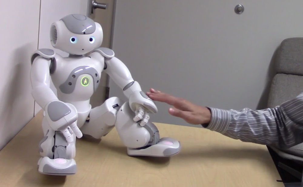 ¿Te excitarías si le tocas sus partes a un robot?