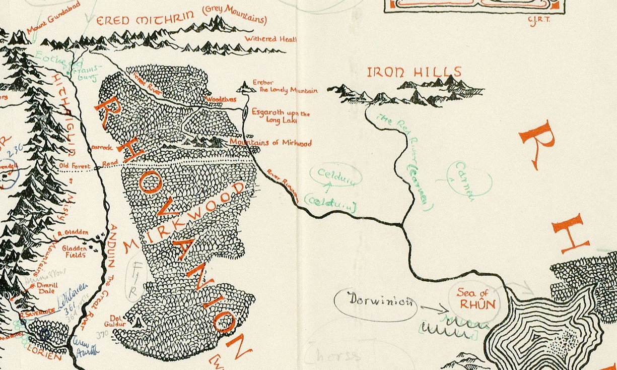Un mapa muestra las ciudades en las que se inspiró Tolkien para crear la Tierra Media