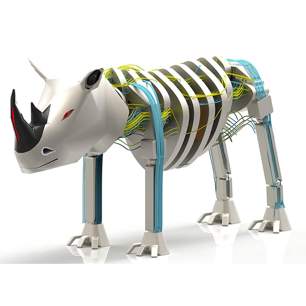 ¿Un robot rinoceronte camuflado en la manada?