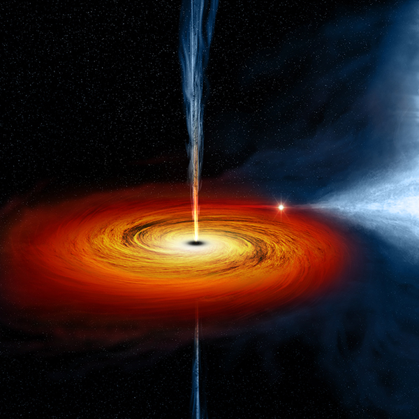 Una estrella se escapa de un agujero negro