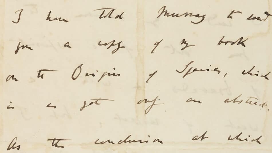 Las páginas escritas a mano de Darwin sobre «El origen de las especies”
