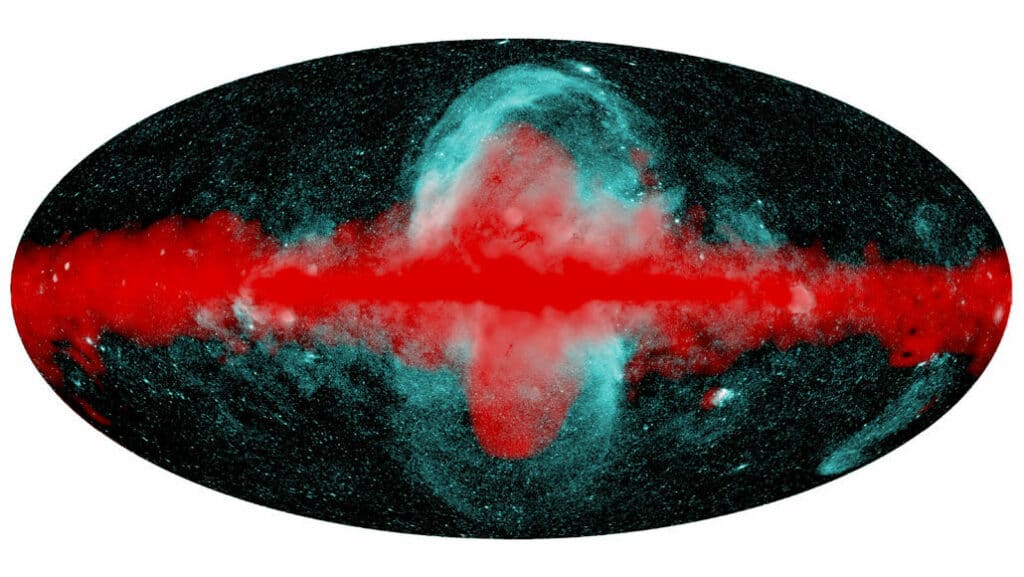 burbujas radiación Vía Láctea
