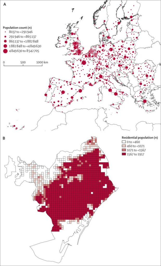mapa población europea