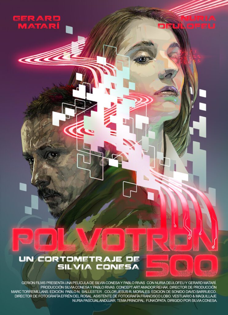 cartel del cortometraje Polvotrón 500