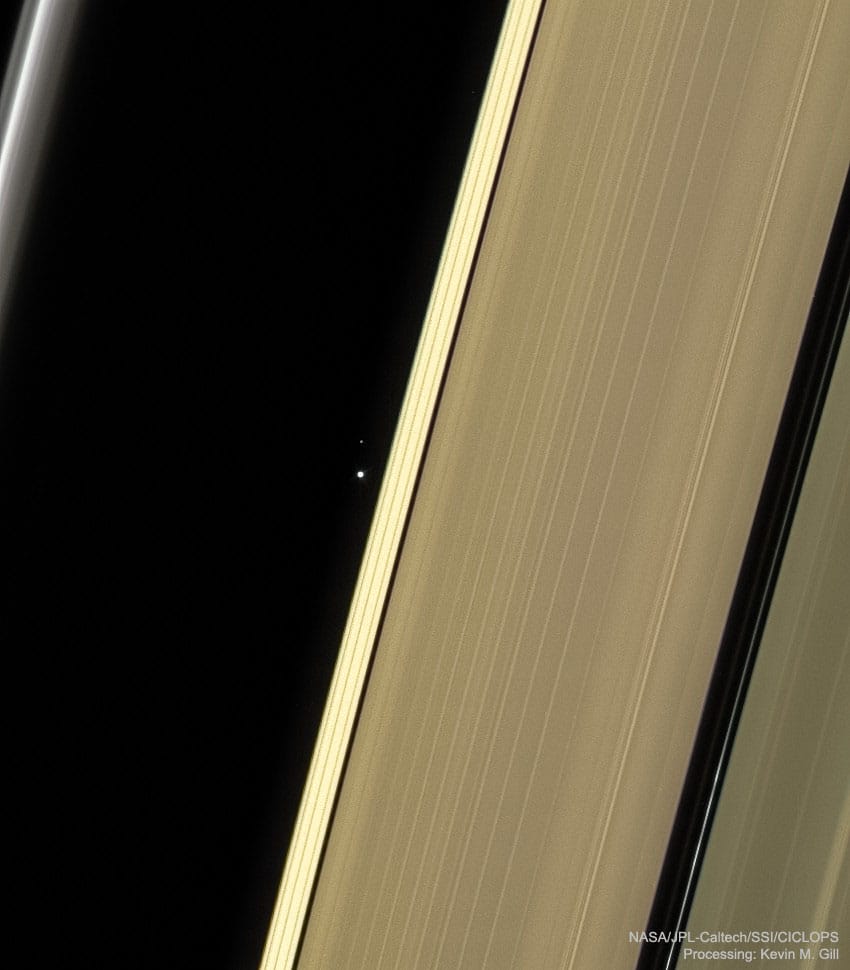 Crédito de la imagen: NASA, ESA, JPL-Caltech, SSI, Cassini Imaging Team; Procesamiento y licencia: Kevin M. Gill