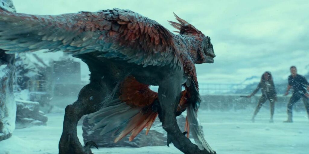Por primera vez en la saga, en Jurassic World Dominion aparecen dinosaurios con plumas. / Universal Pictures