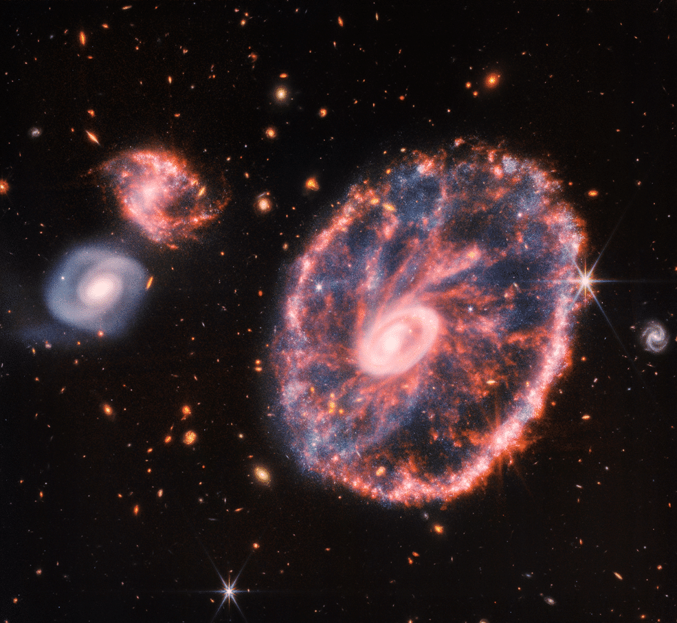 Nebulosa del carro fotografiada por el telescopio James Webb