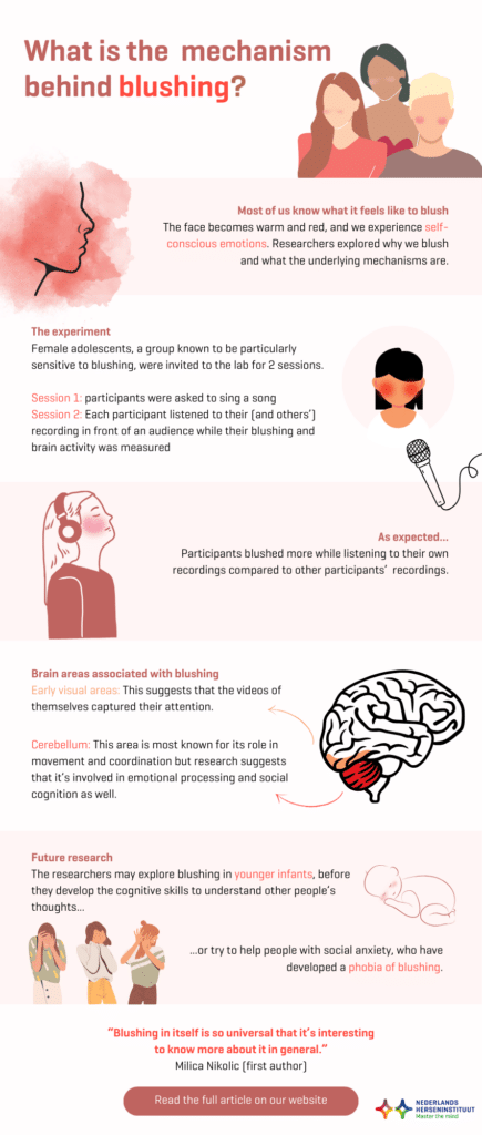 Infografía del rubor. Instituto Neerlandés de Neurociencia