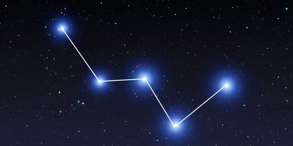 Resuelto el misterio de 50 años de la estrella de en medio de Casiopea 1 casiopea