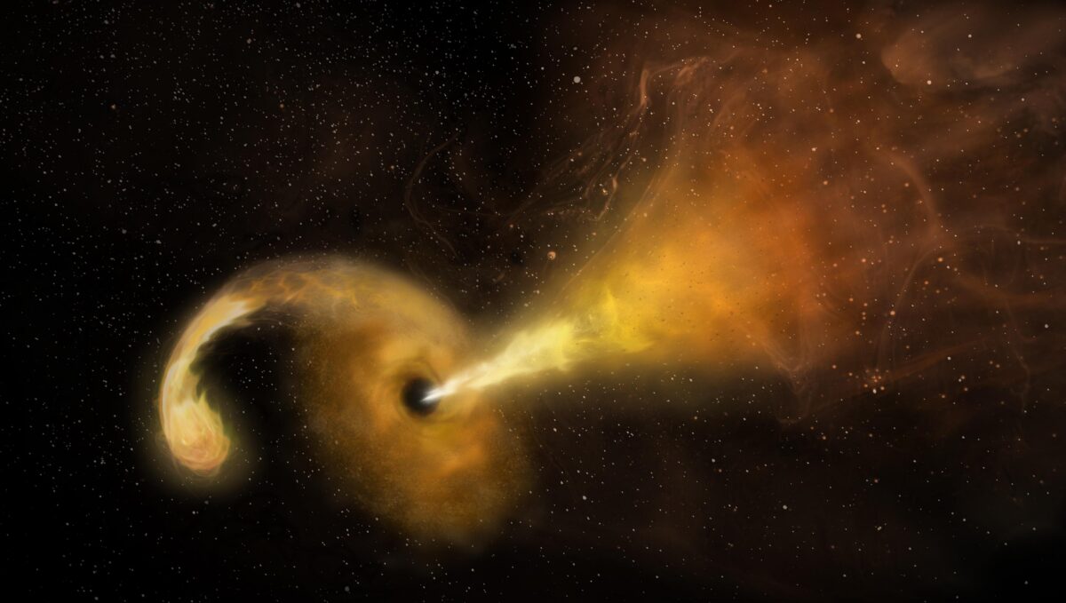 Cuando las estrellas se comen un agujero negro y mueren desde dentro