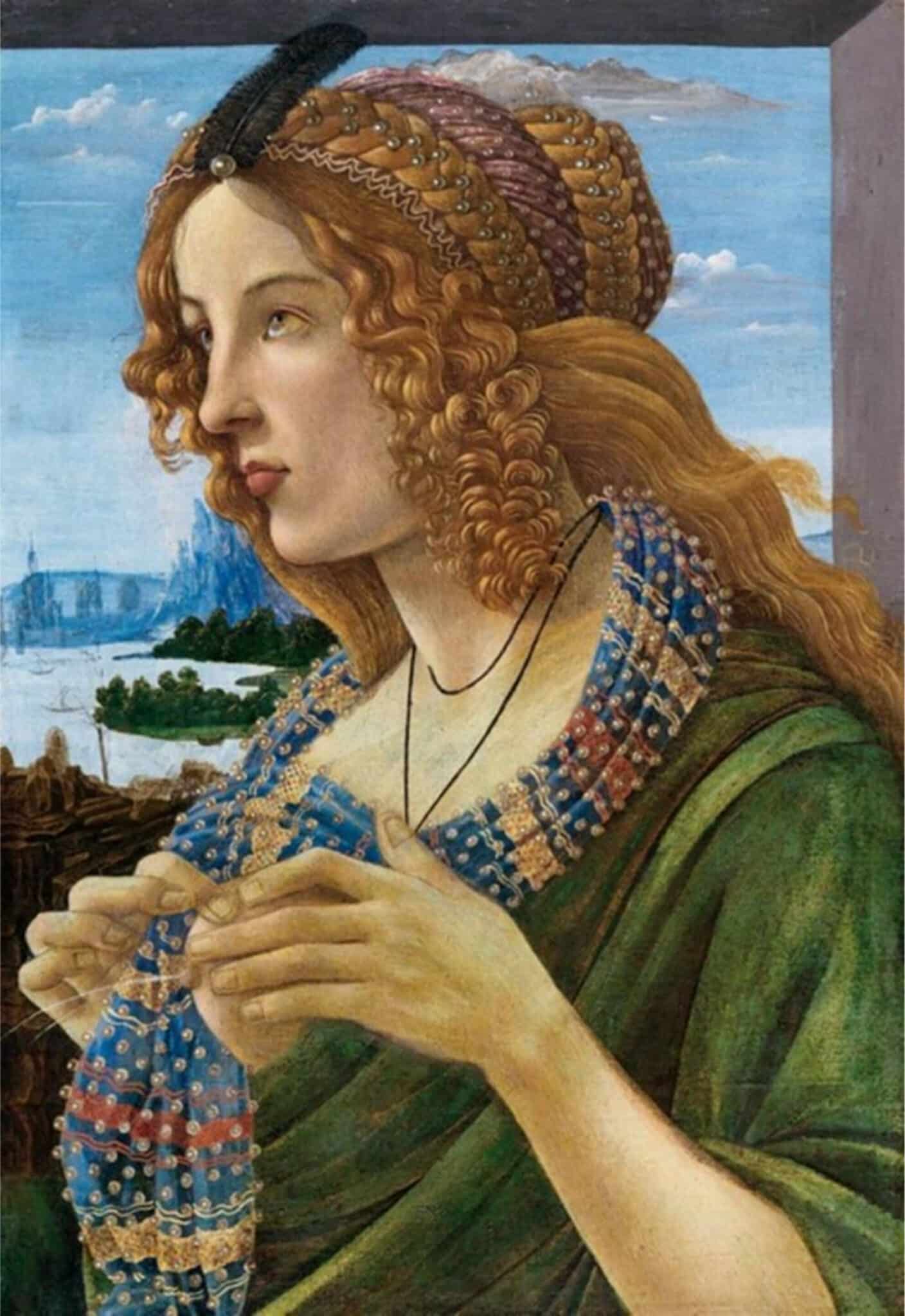 Retrato alegórico de una mujer (Simonetta Vespucci), Sandro Botticelli (1480-1490 ca). Lienzo, Colección privada.