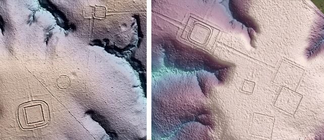 Imágenes LIDAR de movimientos de tierra. (Pärssinen et al., Nature, 2026)