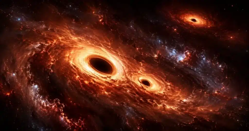 Por primera vez encuentran tres agujeros negros supermasivos en una sola galaxia 1 tres agujeros negros en una galaxia