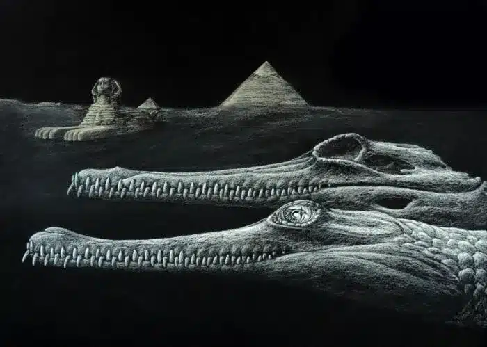 El fósil de cocodrilo en las piedras de la Esfinge de Egipto no es lo que parecía 2 Herugavialis cairensis